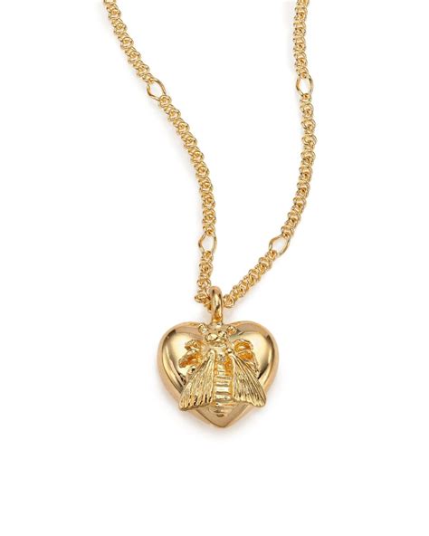 gold gucci charms|gucci necklace with heart pendant.